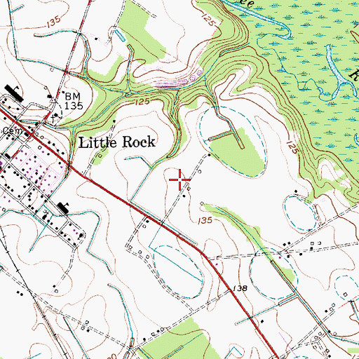 Topographic Map of Price Airport, SC