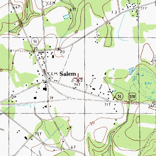 Topographic Map of Weaver Field, SC