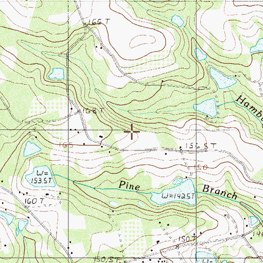Topographic Map of Whiteplains Airport, SC