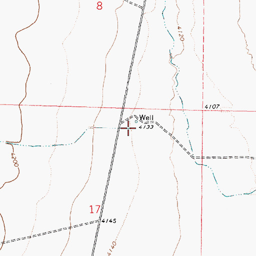 Topographic Map of El Rancho Airport, OR