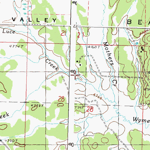 Topographic Map of Cerny Airport, OR