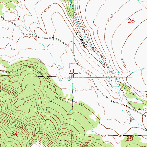 Topographic Map of Cable Creek Ranch Airport, OR