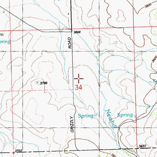 Topographic Map of Six Springs Ranch Airport, OR