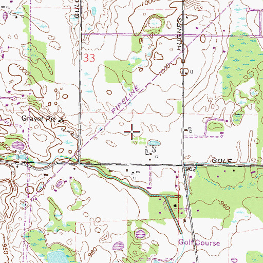 Topographic Map of McKenzie's Landing, MI