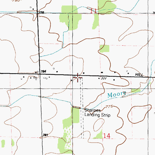 Topographic Map of Sharpe's Strip, MI