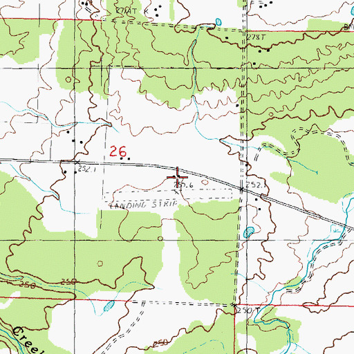 Topographic Map of Baraga Airport, MI