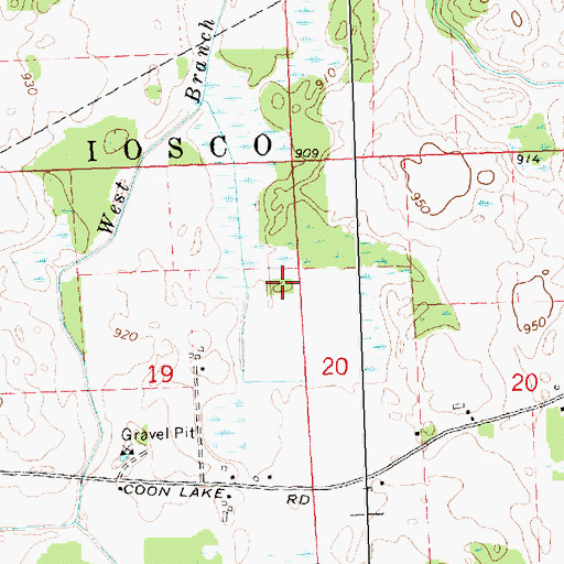 Topographic Map of Cloud Nine West Airport, MI