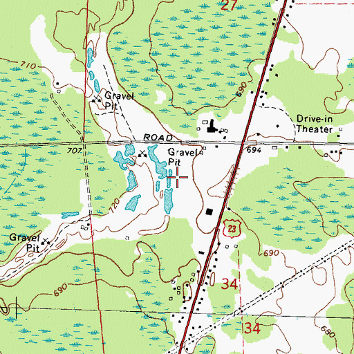 Topographic Map of Silver City Airpark, MI