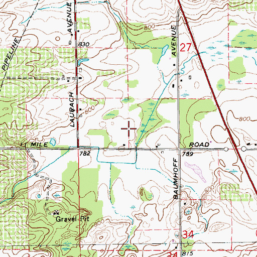 Topographic Map of Kozal Airfield (historical), MI