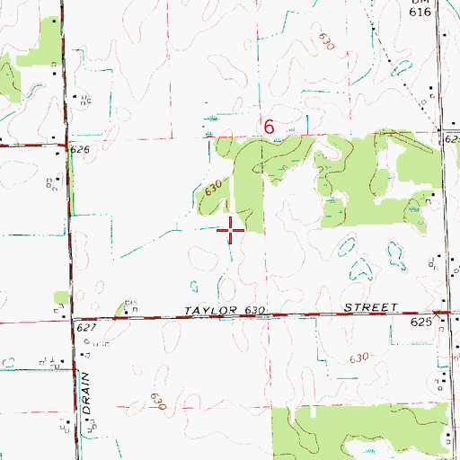 Topographic Map of Dewind Field, MI