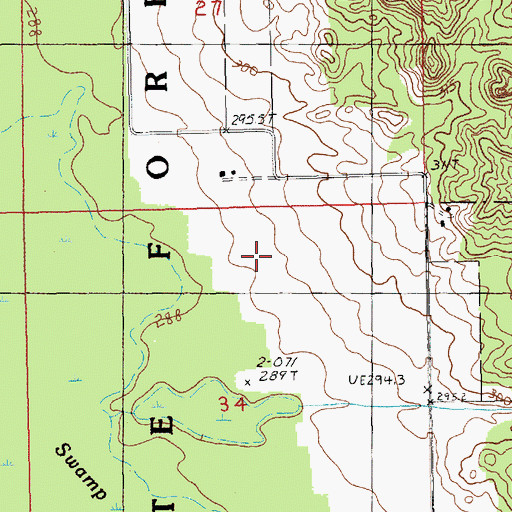 Topographic Map of Evad Enterprises LLC Airport, MI