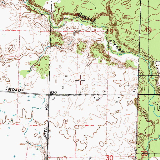 Topographic Map of Field of Dreams Airport, MI