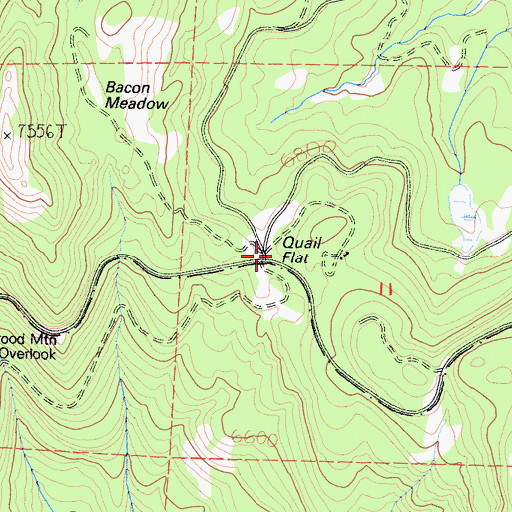 Topographic Map of Quail Flat, CA