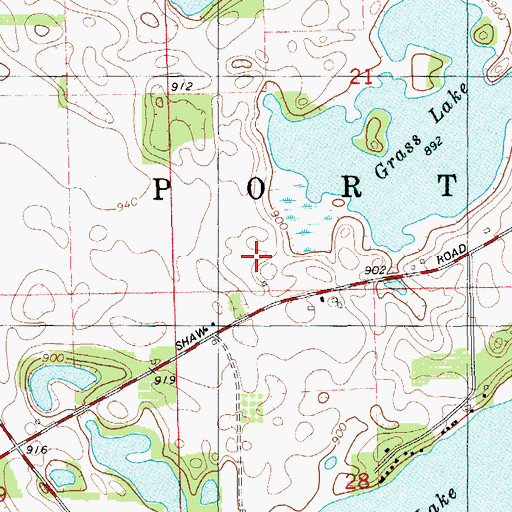 Topographic Map of Cornish Field, MI