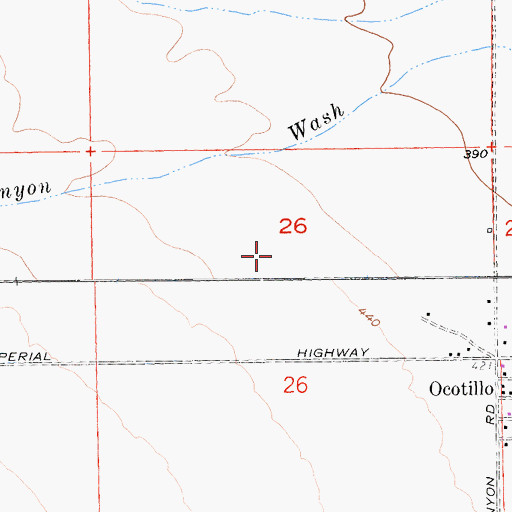 Topographic Map of Emory Ranch Airport, CA