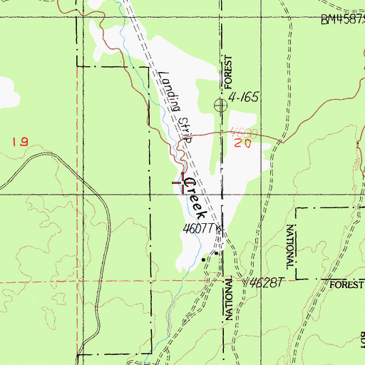 Topographic Map of Longbell Ranch Airport, CA