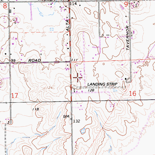 Topographic Map of Alta Mesa Airpark, CA