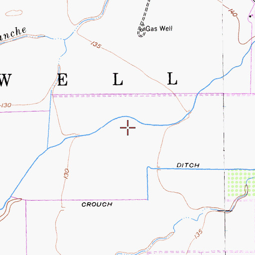 Topographic Map of Johnsen Airport, CA