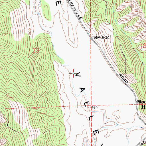 Topographic Map of Antelope Valley Ranch Airport, CA