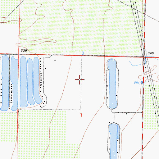 Topographic Map of Creekside Airport, CA