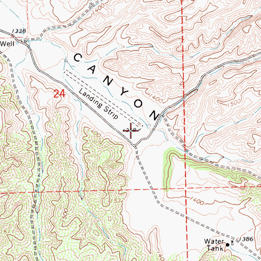 Topographic Map of Camatta Ranch Airstrip, CA