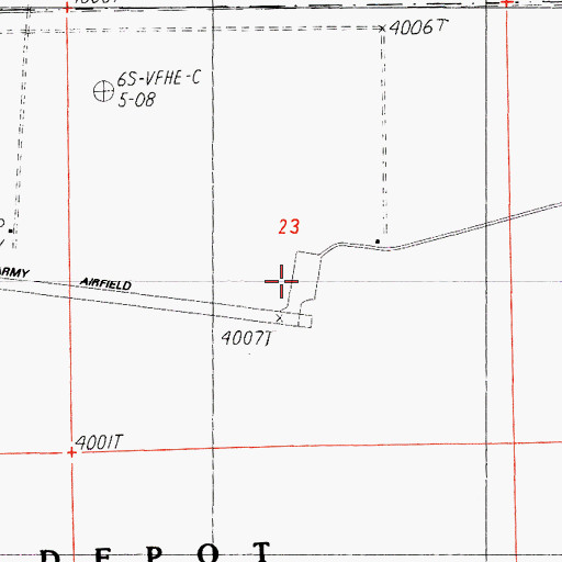 Topographic Map of Amedee Army Airfield, CA