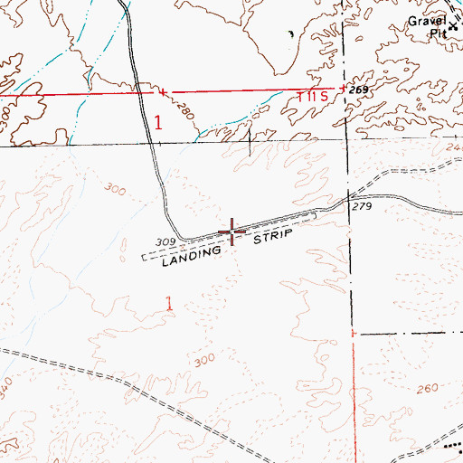 Topographic Map of Walter's Camp Airport, CA
