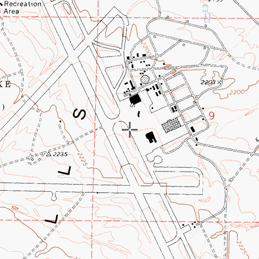 Topographic Map of China Lake Naval Air Weapons Station (Armitage Field), CA