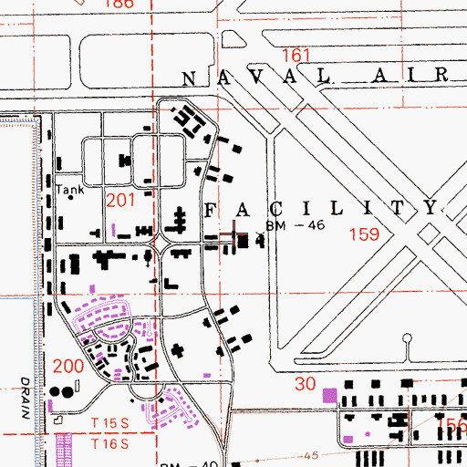 Topographic Map of El Centro Naval Air Facility, CA