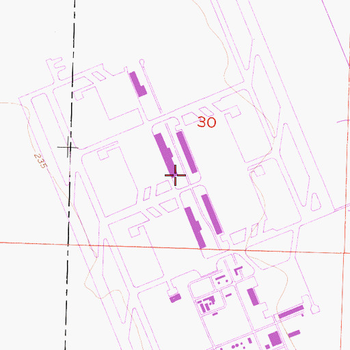 Topographic Map of Lemoore Naval Air Station (Reeves Field), CA