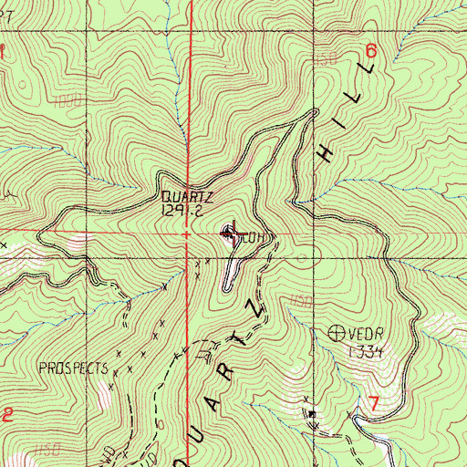 Topographic Map of Quartz Hill, CA