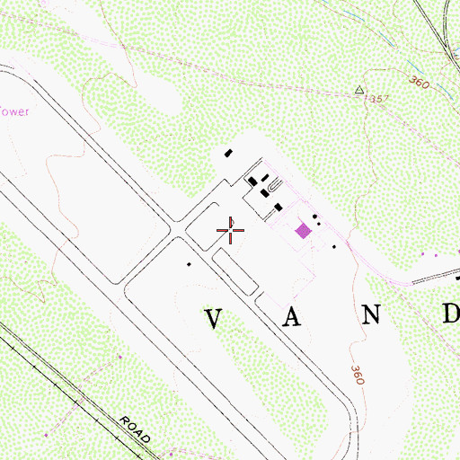 Topographic Map of Vandenberg Air Force Base, CA