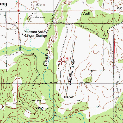 Topographic Map of Chapman Ranch Airstrip, AZ