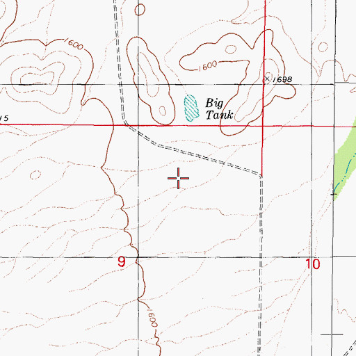 Topographic Map of Motown Airport, AZ