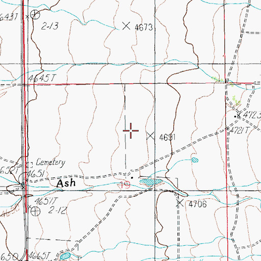 Topographic Map of Ash Creek Airport, AZ