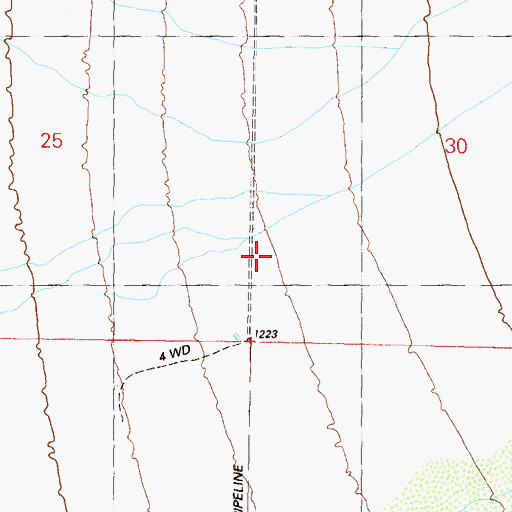 Topographic Map of Eagletail Ranch Airport, AZ