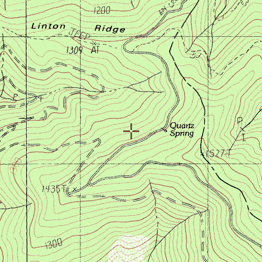 Topographic Map of Quartz Spring, CA
