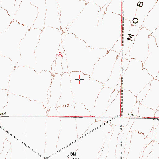 Topographic Map of Moose Creek Airport, AZ