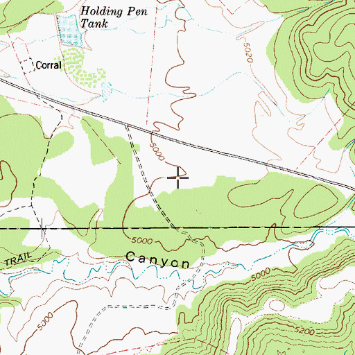 Topographic Map of Cibecue Airport, AZ