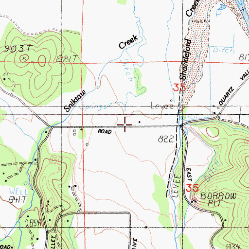 Topographic Map of Quartz Valley, CA