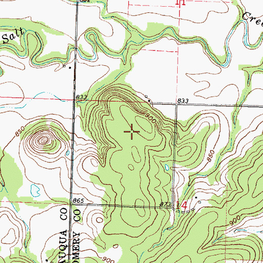 Topographic Map of Darbro Field, KS