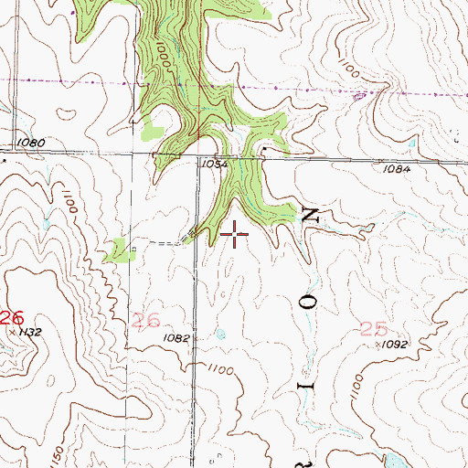 Topographic Map of Norris Airport, KS