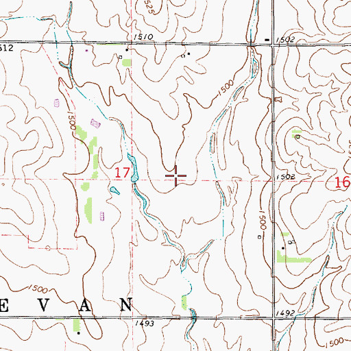 Topographic Map of Mono Aircraft Airport, KS