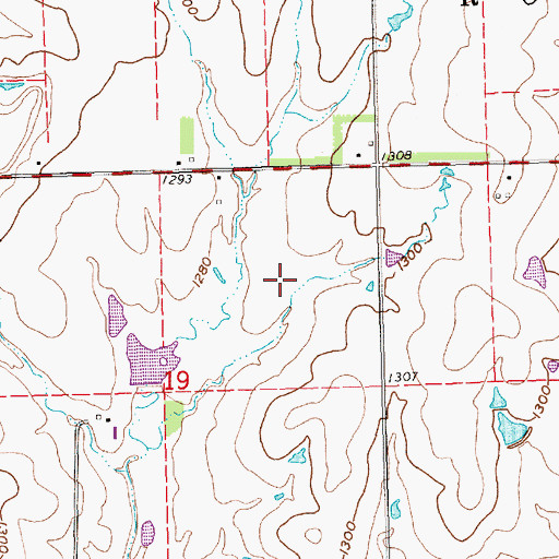 Topographic Map of LMN 120 Airport, KS