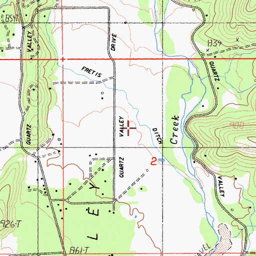 Topographic Map of Quartz Valley Reservation, CA