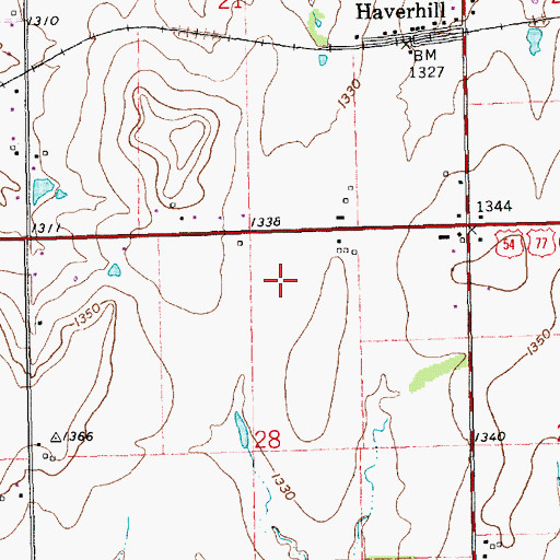 Topographic Map of Airpark Estates Airport, KS