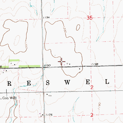 Topographic Map of Tyler Airport (historical), KS