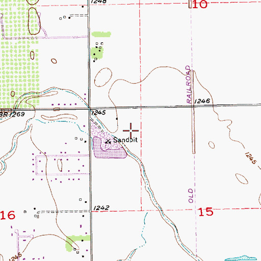 Topographic Map of Selby Farm Airport, KS