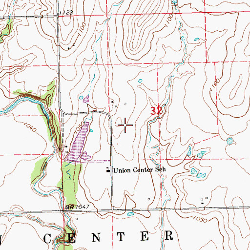 Topographic Map of Bar P Ranch Airport (historical), KS