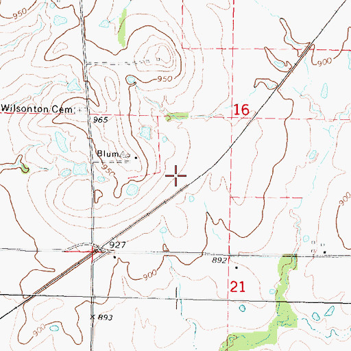 Topographic Map of Reed-Wilsonton Airport, KS